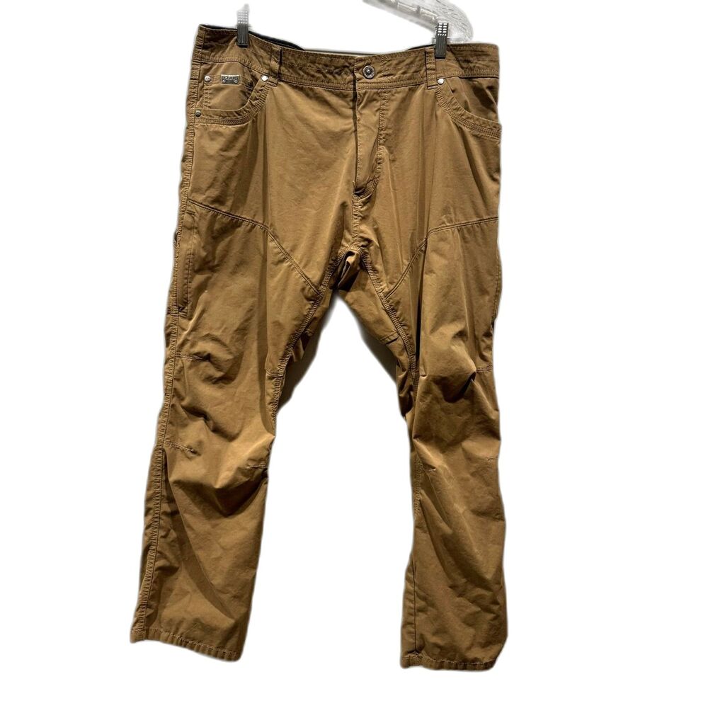 Kuhl Konfidant Air Pants Hiking Brown Vented Performance UPF 50 Camp Men 38x30